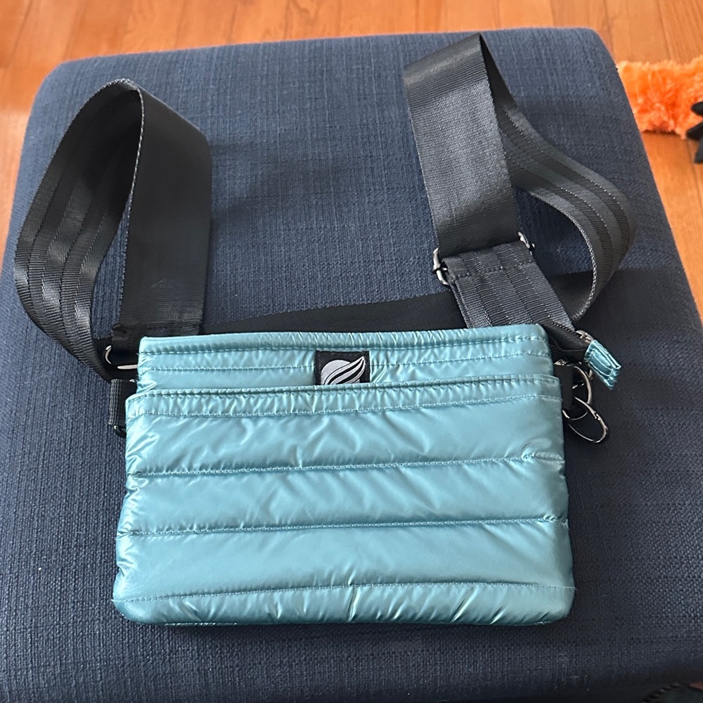 THINK ROYLN Teal Crossbody Bag with Detachable Strap